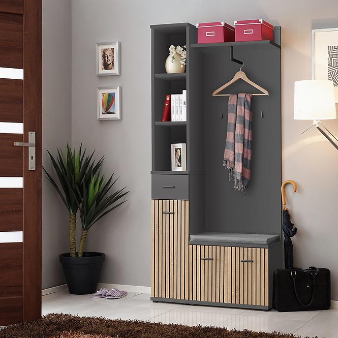 Cipőszekrény +P Marco Typ F+P Artisan/Antracyt Anas