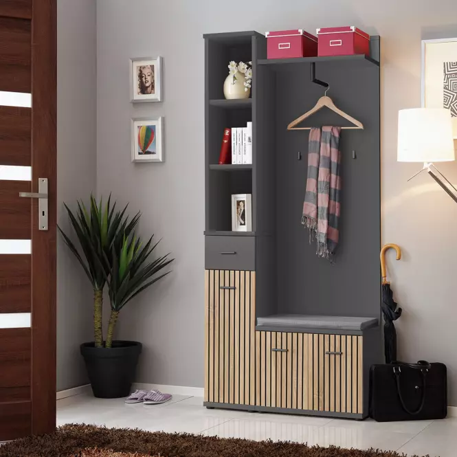 Cipőszekrény +P Marco Typ F+P Artisan/Antracyt Anas,9