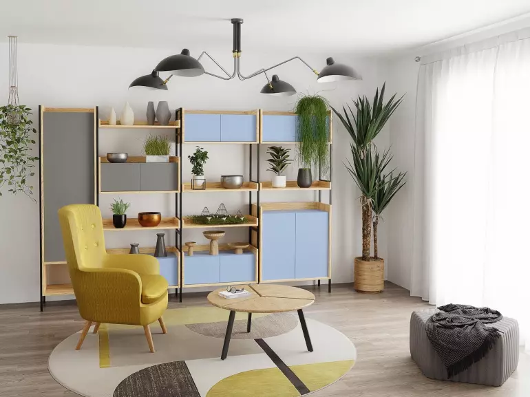 Szekrény Mobius  2d hikora/antik rózsaszín