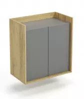 Szekrény Mobius  2d hikora/szürke poros