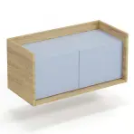 Szekrény Mobius  2d niska hikora/kék horizont