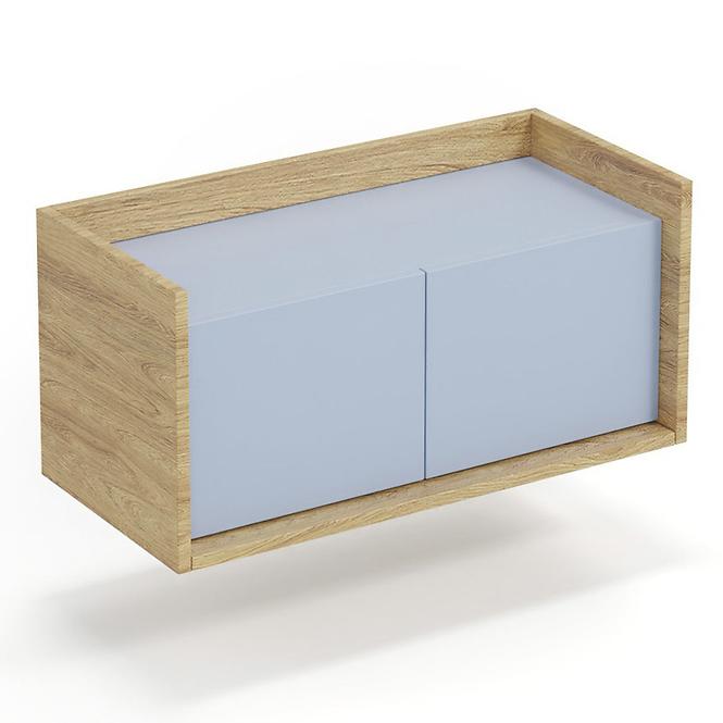 Szekrény Mobius  2d niska hikora/kék horizont