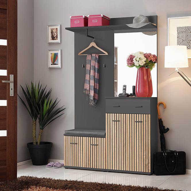 Szekrény Marco Typ B+C Artisan/Antracit Anas,10