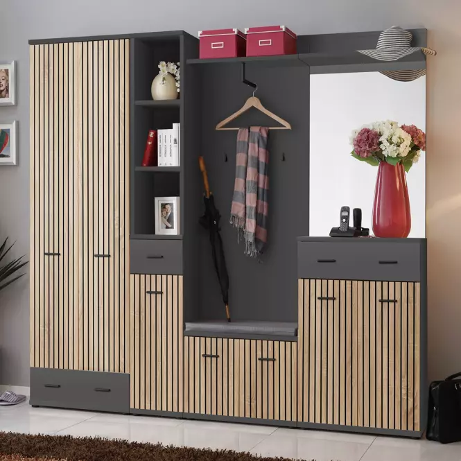 Szekrény Marco Typ B+C Artisan/Antracit Anas