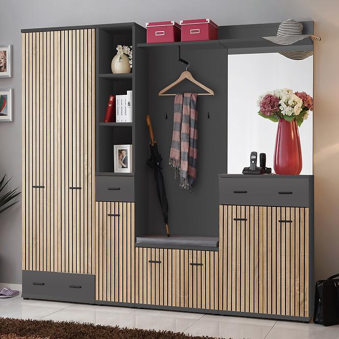 Szekrény Marco Typ B+C Artisan/Antracit Anas