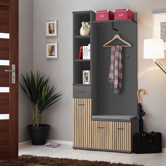 Szekrény Marco Typ B+C Artisan/Antracit Anas,9