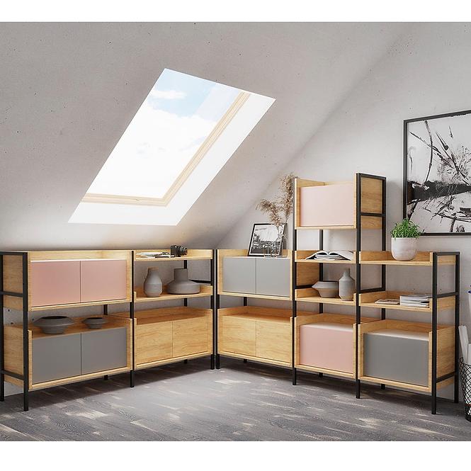 Schrank Mobius 2d hikora/antike rose