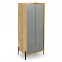 Schrank Mobius 2d hikora/grau staubig