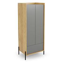 Schrank Mobius 2d hikora/grau staubig