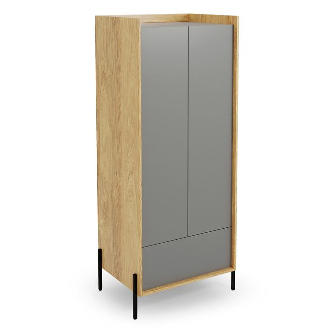 Schrank Mobius 2d hikora/grau staubig