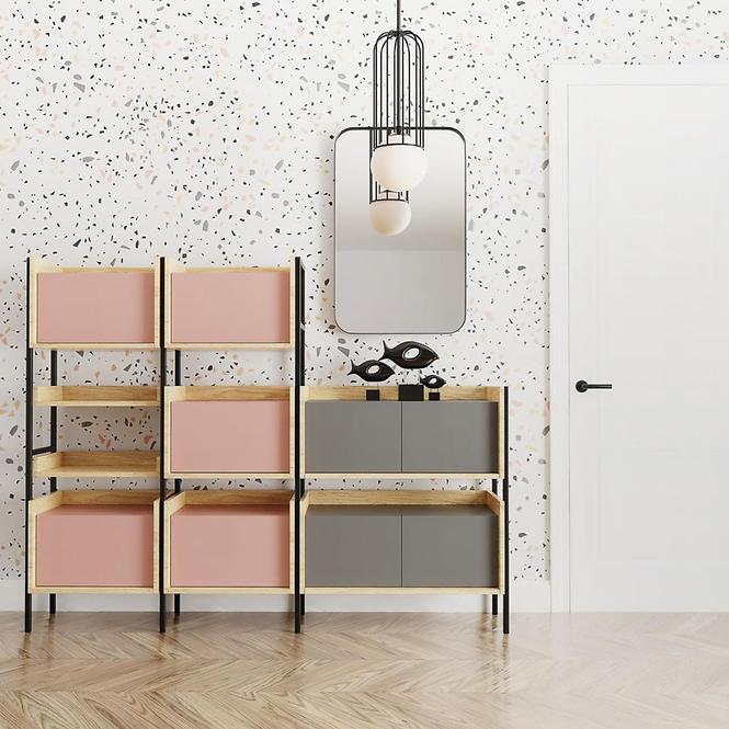 Schrank Mobius 2d hikora/grau staubig