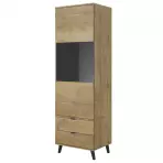 Vitrin Nest w-2 tölgy lefkas/fekete