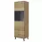 Vitrin Nest w-2 tölgy lefkas/fekete