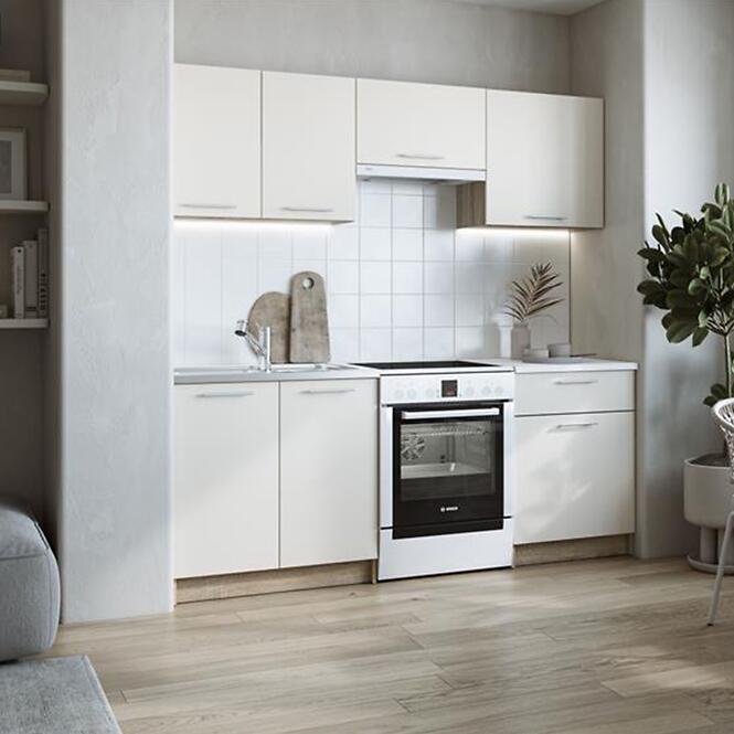 Konyhabútor Marija 200 zb 28mm vanília szőnyeg/kor sonoma