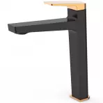 Csaptelep mosdókagylóhoz magas Royal Black Rose Gold