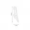 Padlólista mdf fehér LK58C 58mm 2.4m,2