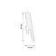 Padlólista mdf fehér LK58C 58mm 2.4m,2