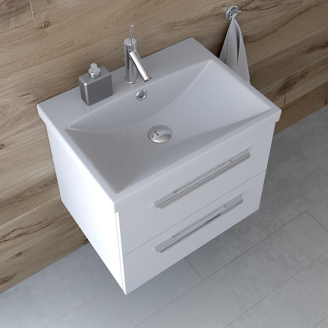 Fürdőszoba bútor készlet Point D60 521714 fehér szekrény+mosdókagyló