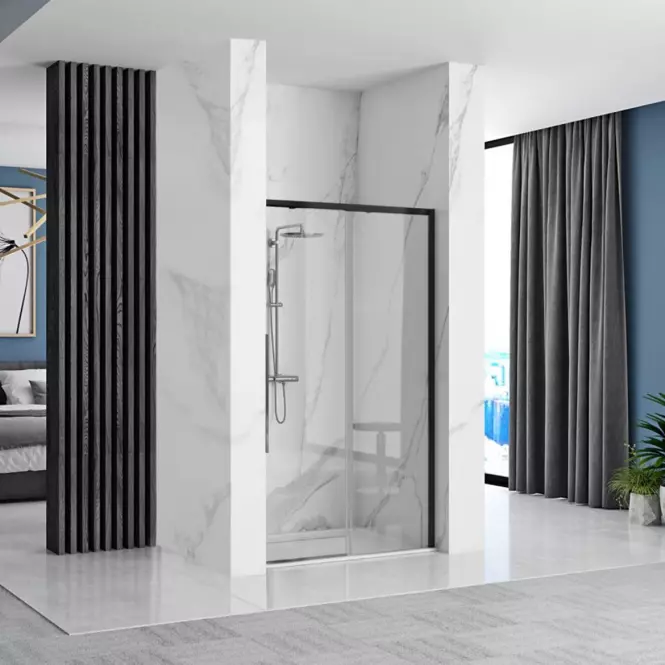 Zuhanyajtó Solar 90x195 black Rea K6319,2
