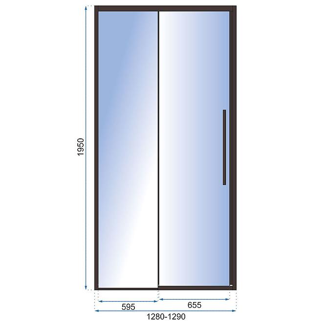 Zuhanyajtó Solar 130x195 black Rea K6358