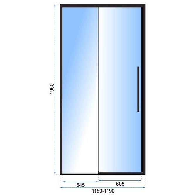 Zuhanyajtó Solar 120x195 gold Rea K6548,5