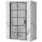 Zuhanyajtó Molier 100x190 black Rea K6963