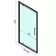 Zuhanyajtó Rapid Swing 80x195 black Rea K6408,7
