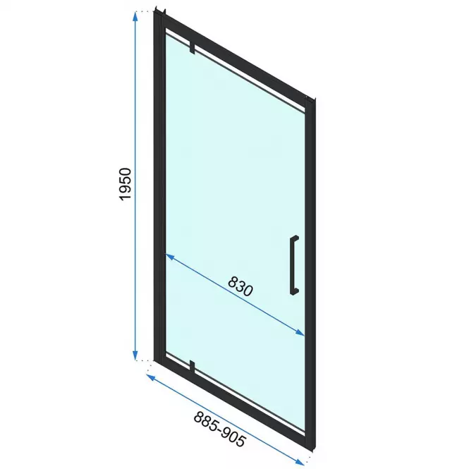 Zuhanyajtó Rapid Swing 90x195 black Rea K6409