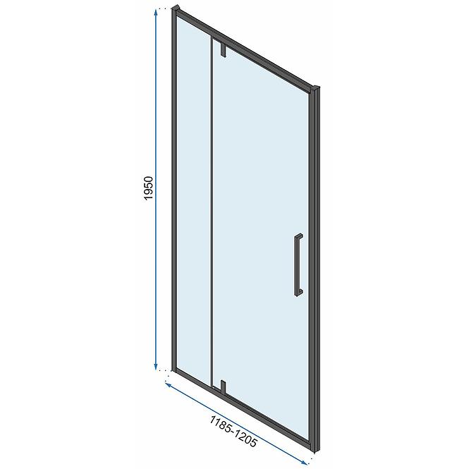 Zuhanyajtó Rapid Swing 120x195 black Rea K6413