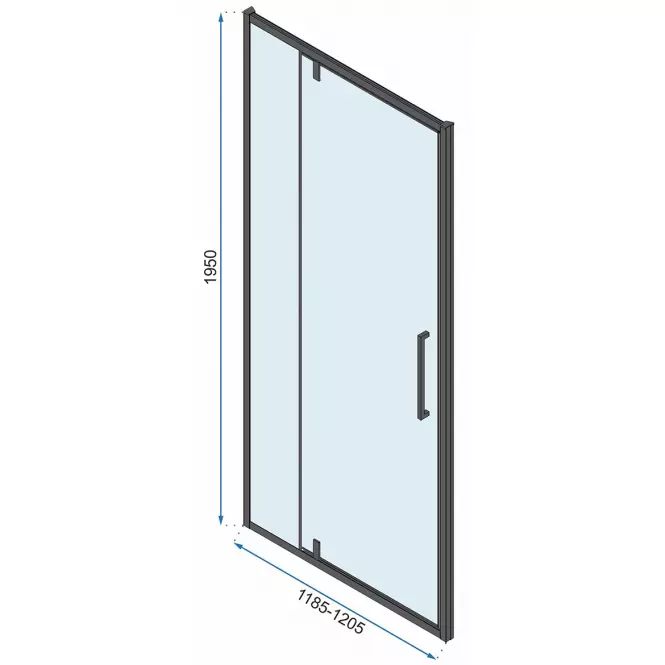 Zuhanyajtó Rapid Swing 120x195 black Rea K6413,6