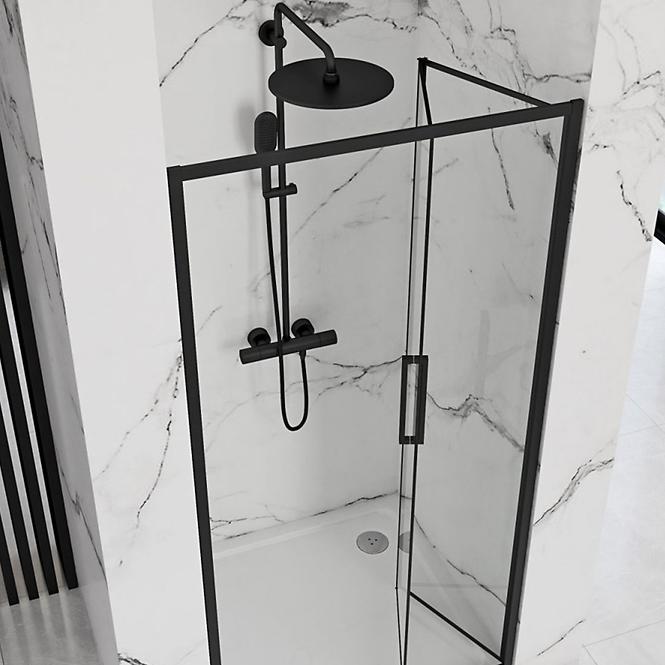 Zuhanyajtó Rapid Fold 80x195 black Rea K6418