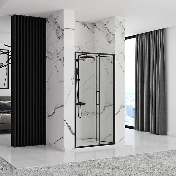 Zuhanyajtó Rapid Fold 80x195 black Rea K6418