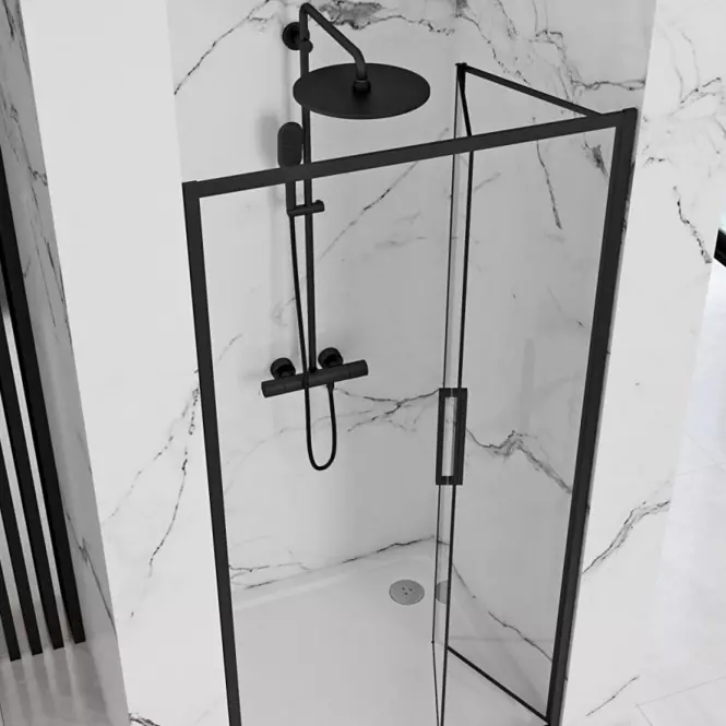 Zuhanyajtó Rapid Fold 90x195 black Rea K6418