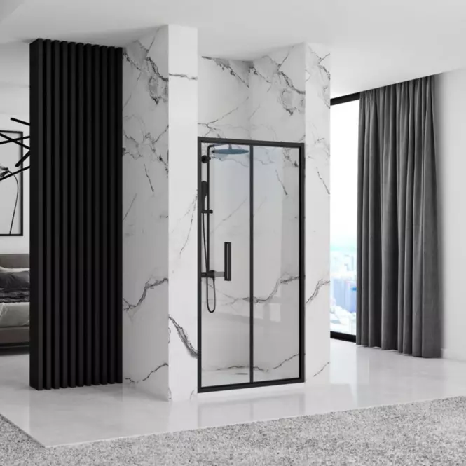 Zuhanyajtó Rapid Fold 90x195 black Rea K6418,6