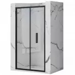 Zuhanyajtó Rapid Fold 100x195 black Rea K6418