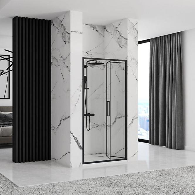 Zuhanyajtó Rapid Fold 100x195 black Rea K6418