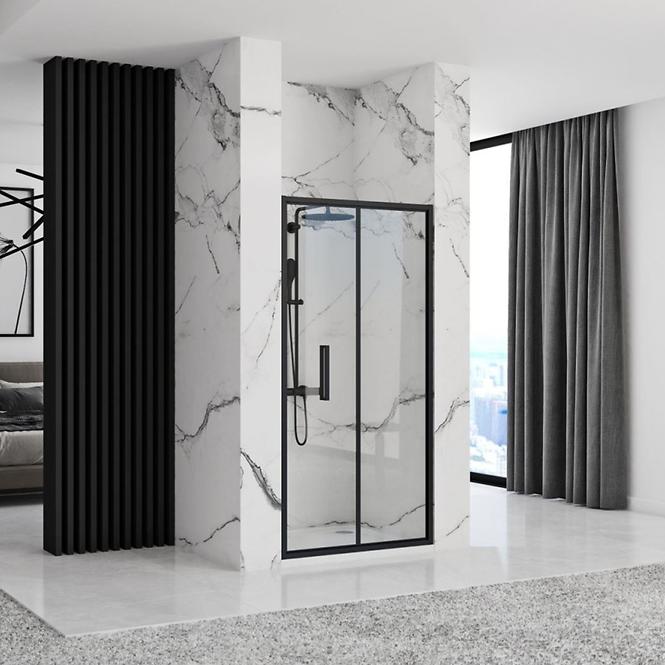 Zuhanyajtó Rapid Fold 100x195 black Rea K6418