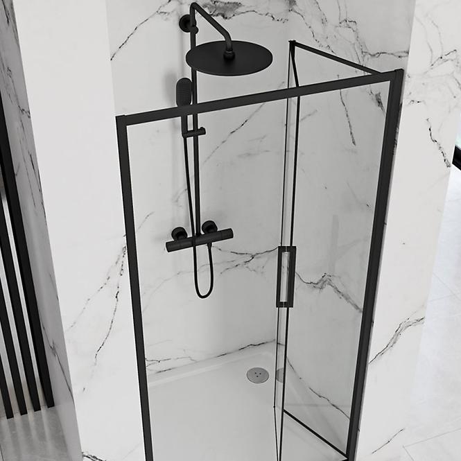 Zuhanyajtó Rapid Fold 100x195 black Rea K6418