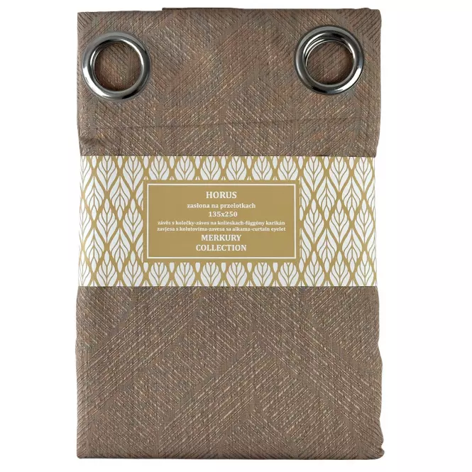 Függöny Horus 135x250 barna Merkury Home
