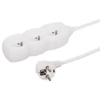 Hosszabbító kábel 3G 3x1 Z/U 1,5m 34315 fehér