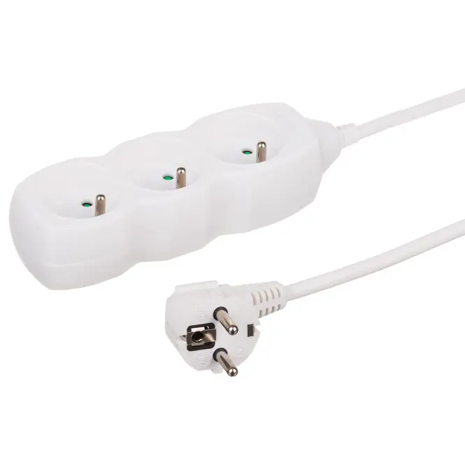 Hosszabbító kábel 3G 3x1 Z/U 1,5m 34315 fehér