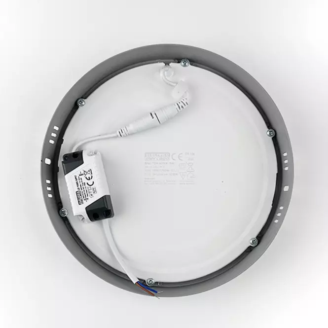 LED gyűrűs panel  18W 4200K Világosszürke kerek