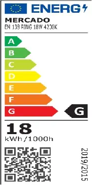 LED gyűrűs panel  18W 4200K Világosszürke kerek,8