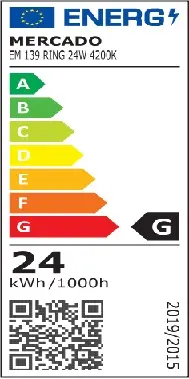 LED gyűrűs panel  24W 4200K Világosszürke kerek,5