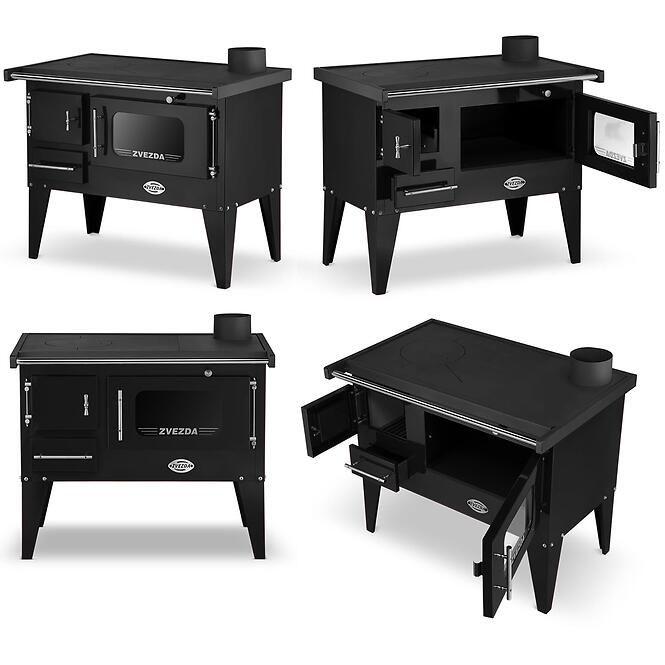 Tűzhely NARODNA E 6,1 kW fekete jobbos Eco