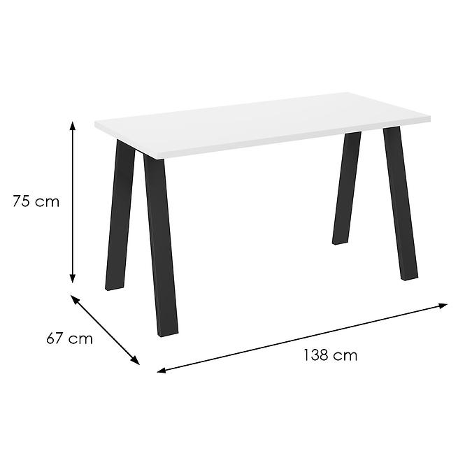Asztal Kleo 138x67 – Fehér