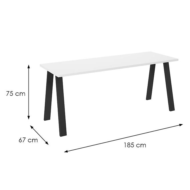 Asztal Kleo 185x67 – Fehér