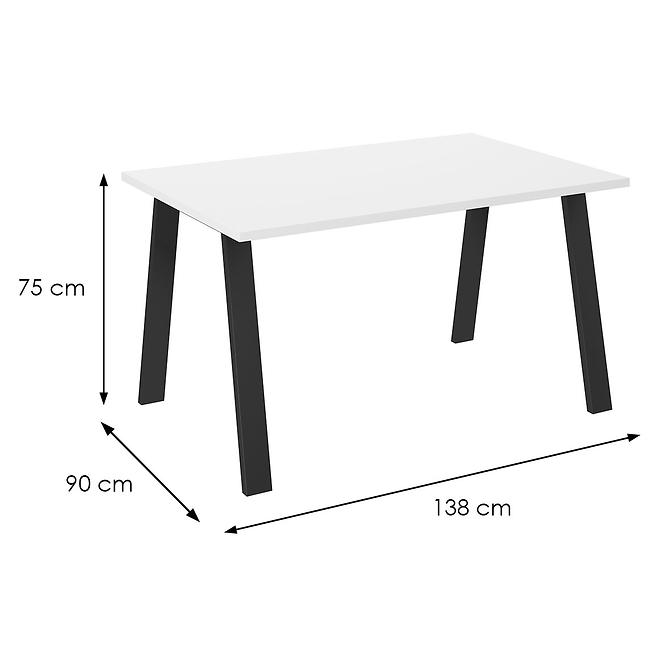 Asztal Kleo 138x90 – Fehér