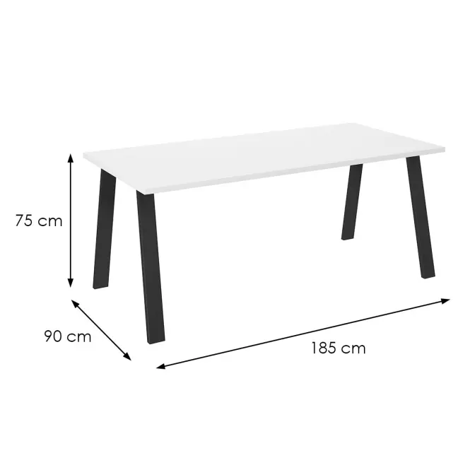 Asztal Kleo 185x90 – Fehér,2