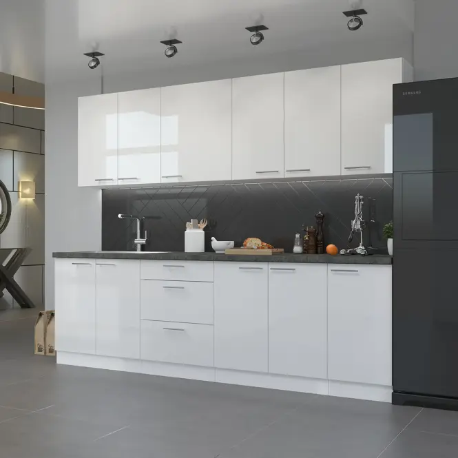 Konyhaszekrény Lara 60g-72 1f Mdf Fehér fényes,8